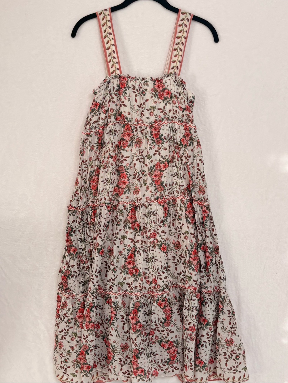 🌸 Max Studio Floral Boho Midi Dress – Size Medium